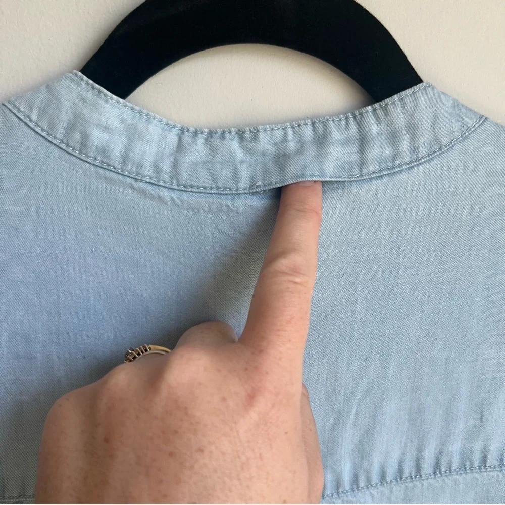 Alya Light Blue High Low Dress - Size Large - Picture 9 of 11